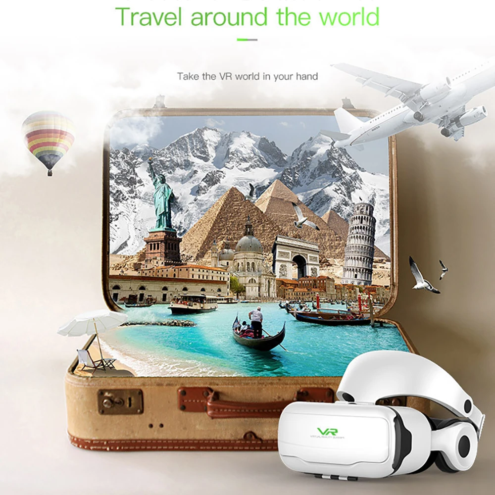 2021 VR Headset Virtual Reality Glasses 3D VR Glasses for Smartphones Compatible with iPhone & Android 5-7 inch