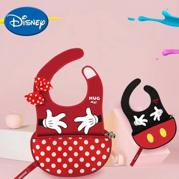 

Disney Baby Bibs Dining Bib Cartoon Waterproof Super Soft Dining Cloth Handing Out Baby Dishes Things For Newborn Babies