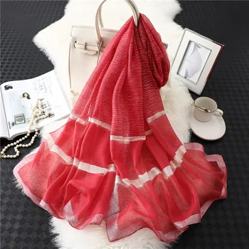 

2020 Fashion Women Winter Scarf Pashmina Shawls Foil Gold Shiny Silk Glitter Lady Wool Warm Scarves Hijab Foulard Head Band