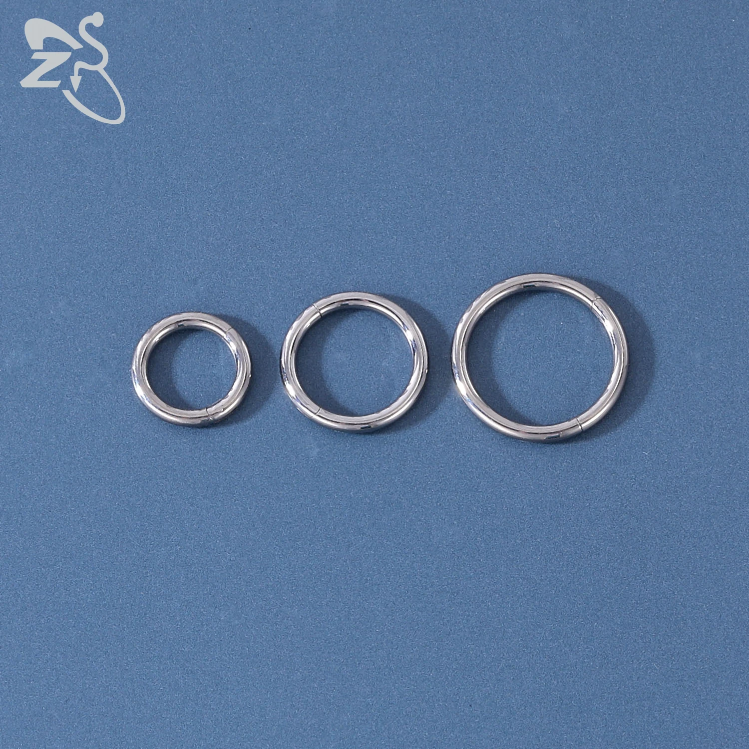 ZS 1 Piece 20/18/16g Hoop 316L Stainless Steel Nose Ring Round Clicker Ear Cartilage Tragus Helix Piercings Jewelry 6/7/8/9/10mm