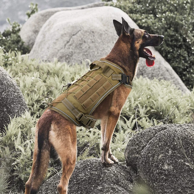 Military Tactical Dog Harness No Pull Working Pet Dog Durable Vest Reflective For Small Medium Large Dogs German Shepherd 5