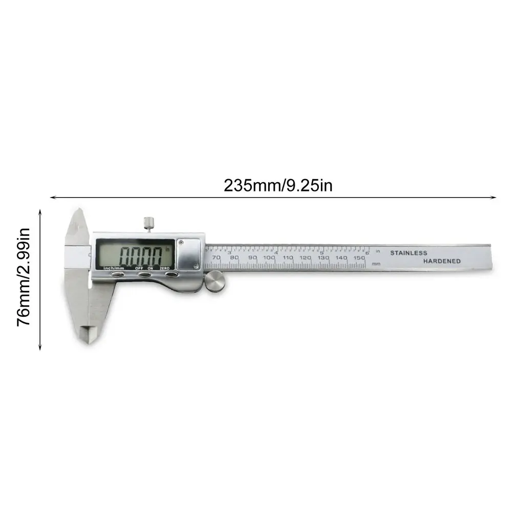 150 мм/6 дюймов электронный прецизионный цифровой циркуль Vernier линейка микрометр из нержавеющей стали измерительный прибор