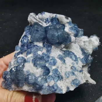

411gNatural rare blue green fluorite cluster mineral crystal specimen stone and Crystal Healing Crystal