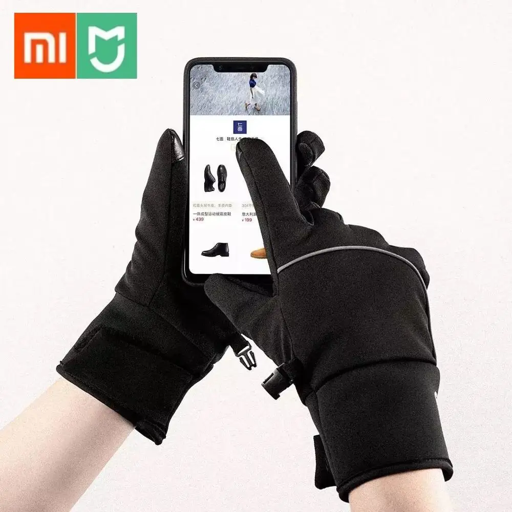 Xiaomi Mijia Qimian плюс бархатные теплые перчатки для сенсорного экрана улицы