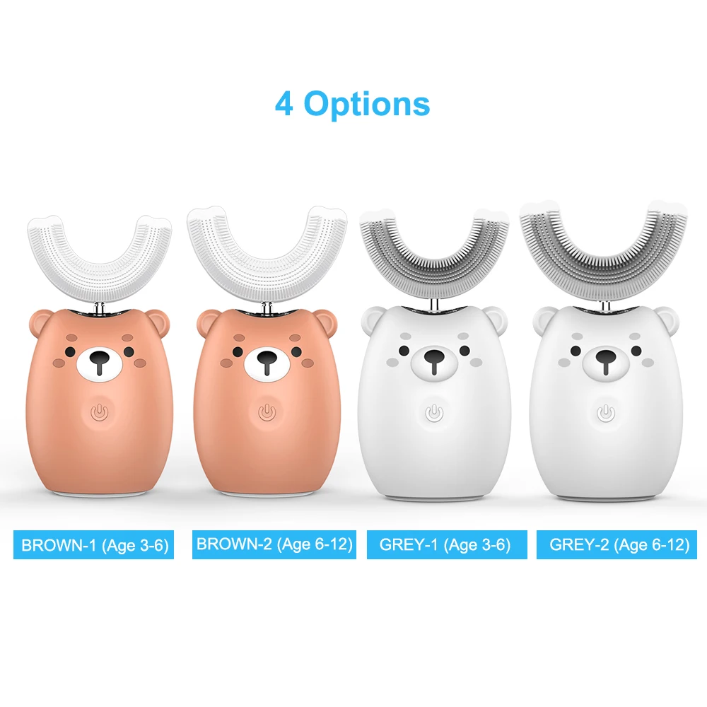 Kids' Electric Toothbrush Rechargeable Smart Sonic Toothbrush with U Shape Brush Head Toddlers amp Kids Oral Care Brush