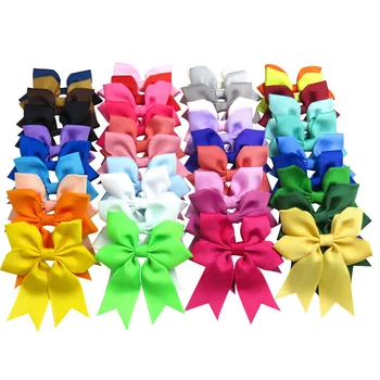 

20PCS/LOT Lovely snowflake Elastic Hair Bands Girls Ribbon Clip Bows Girl Hair Tie Hairpin Handmade Fashion Hair Accessories