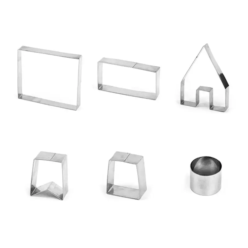 

6Pcs Christmas Gingerbread House Biscuit Baking Mold Creative Cutting