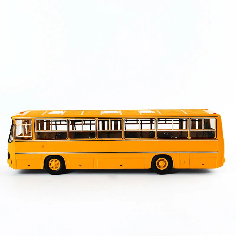 Детская модель игрушки для мальчиков 1/43 Литой Сплав Советская Россия Модель автомобиля желтый двухэтажный автобус IKARUS-260 Модель 23 см