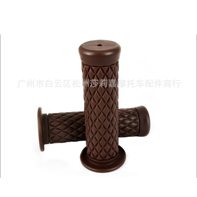 retro classic motorbike grips handle bar vintage scooter accessories for harley yamaha motorcycle handlebar cafe racer moto grip dark brown