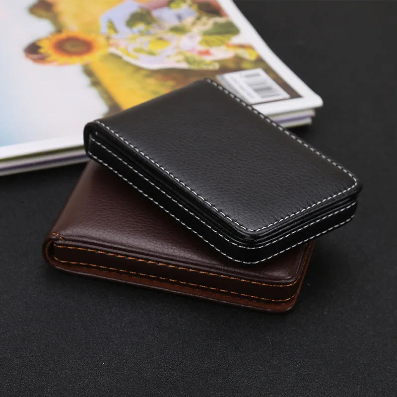 

001 # Creative Verticle Business Card Box Embossed Leather Card Case-Printing Logo Gift Business Card Holder
