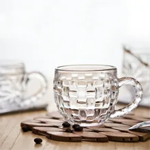 Nordic 4 шт./компл. Стекло чашки дома завтрак молоко сок пивная кружка для пива стакана воды Минималистский Прозрачный Чай чашки Посуда для напитков