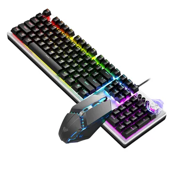 

Really Machinery Cable TV Keyboard Notebook Pack Handfeel Competing Chicken Gaming Mouse Desktop PC Peripherals Office