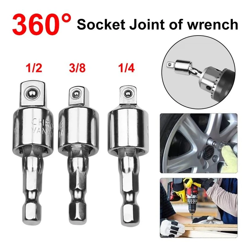 Electric Drill Socket Adapter For Impact Driver With Hex Shank To