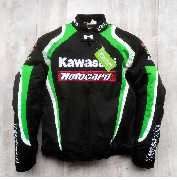 

Motorcycle Gear Racing Jacket Chaqueta Moto Riding Kawasaki Clothing Jacket NET Jaqueta Motoqueiro Jackets Cross Coat Armor