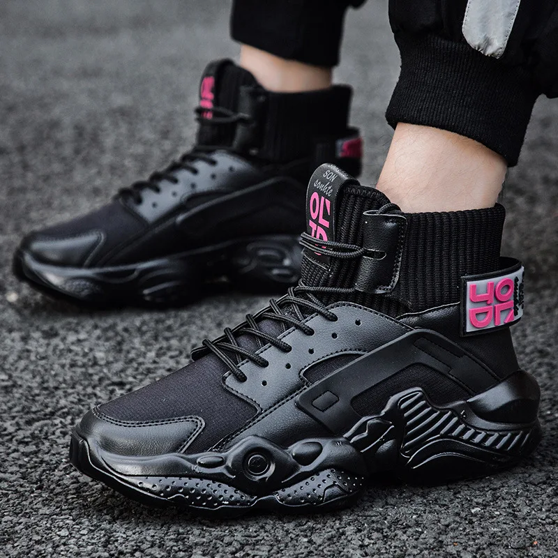 Уличные высокие кроссовки в стиле хип хоп Мужская сетчатая обувь Palform Kanye West Tenis