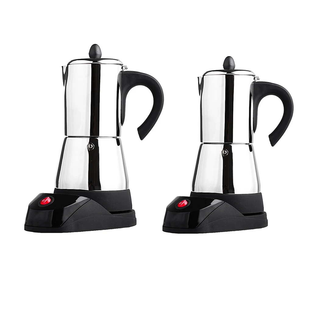 Electric Espresso Latte Percolator Stove Top Coffee Maker Mocha Pot