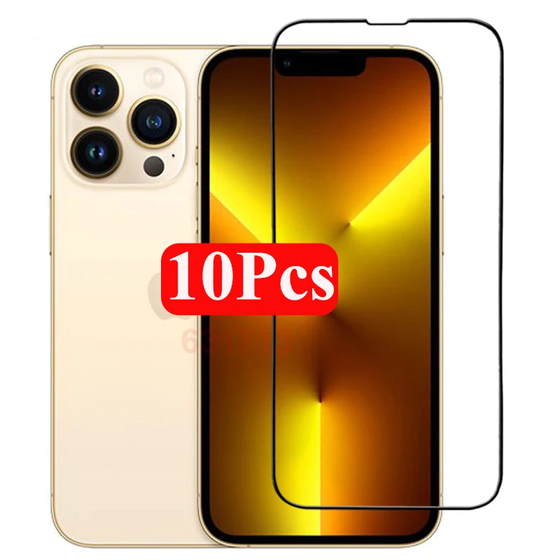 

10Pieces Full Cover Tempered Glass For iPhone 12 11 13 Pro X XS Max XR 13 mini Screen Protector For iPhone 6 6s 7 8 Plus SE 2020