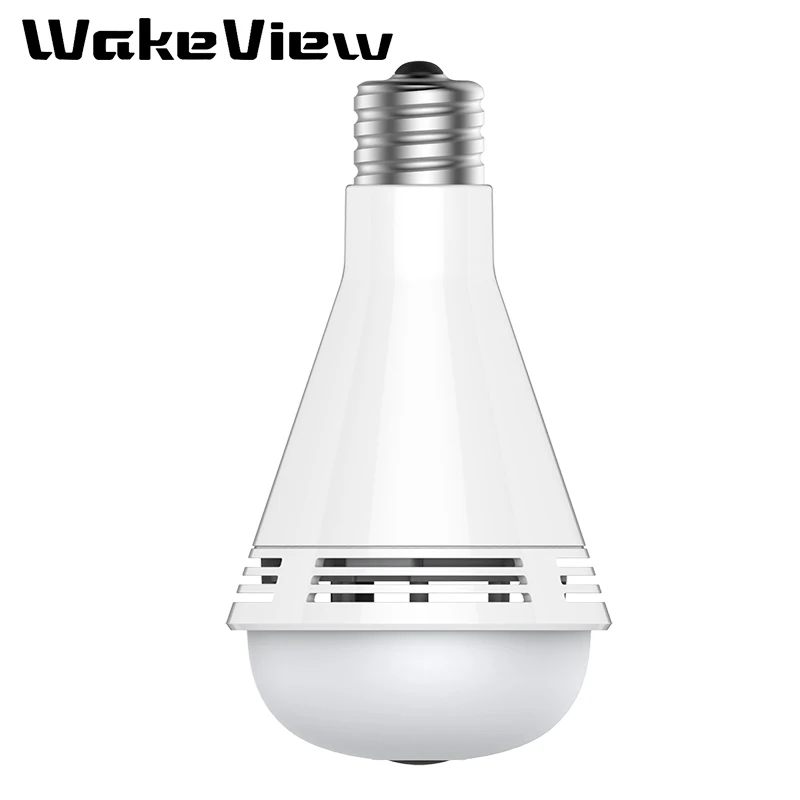 WakeView HD 1080P Home Security IP WiFi Camera 360 Panoramic LED Light Bulb Camera Wireless 2.0MP Surveillance Video Lamp Camera