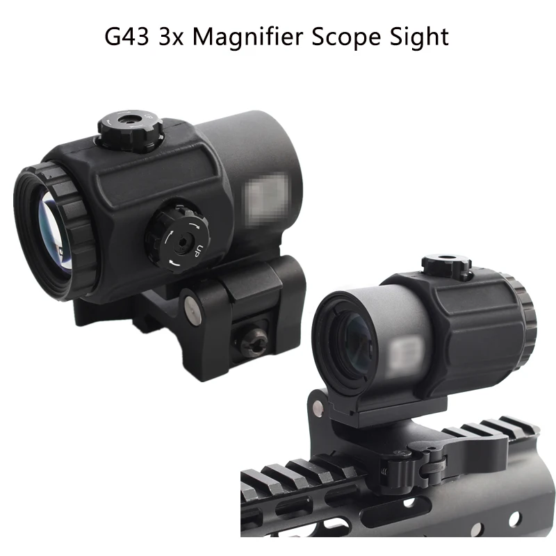 New Tactical G43 3x Magnifier Scope Sight with QD Mount Fit for 20mm rail Rifle Accessory