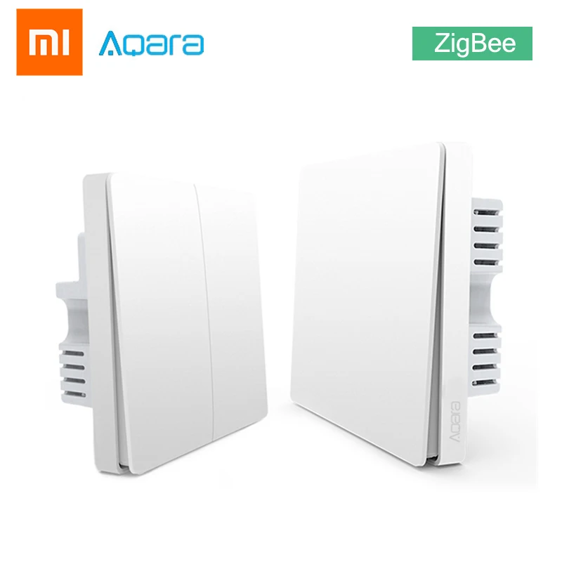 

Xiaomi Aqara Wall Light Switch ZigBee Neutral Version Single Double Button Key Smart Home For Mi Home APP MIJIA Gateway Upgraded