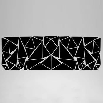 

20cm*60cm Matte Black Triangle Car Decals Side Sticker Vinyl Styling Auto Decorations Cars Stickers Accessories