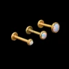 3Pcs Mix Sizes Internal Thread Opal Stone Labret Monroe Lip Stud Ring Opal Ear Cartilage Tragus Helix Earring Piercing  Jewelry ► Photo 3/6