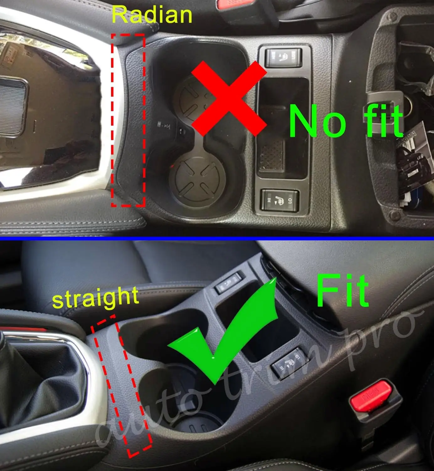 Хромированный матовый Центральный держатель для стакана воды Накладка Nissan Qashqai