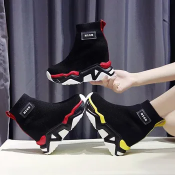 

NEW Brand Mesh Martin Boots Women Shoes Breathable Platform Women Boots Ankle Female Shoes Woman Slip on Booties Sneakers W509