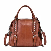Женская сумка, кожаная модная сумка, женская сумка на плечо, женская сумка через плечо, сумка с замком на цепочке, с заклепками, для девушек, винтажные женские сумки