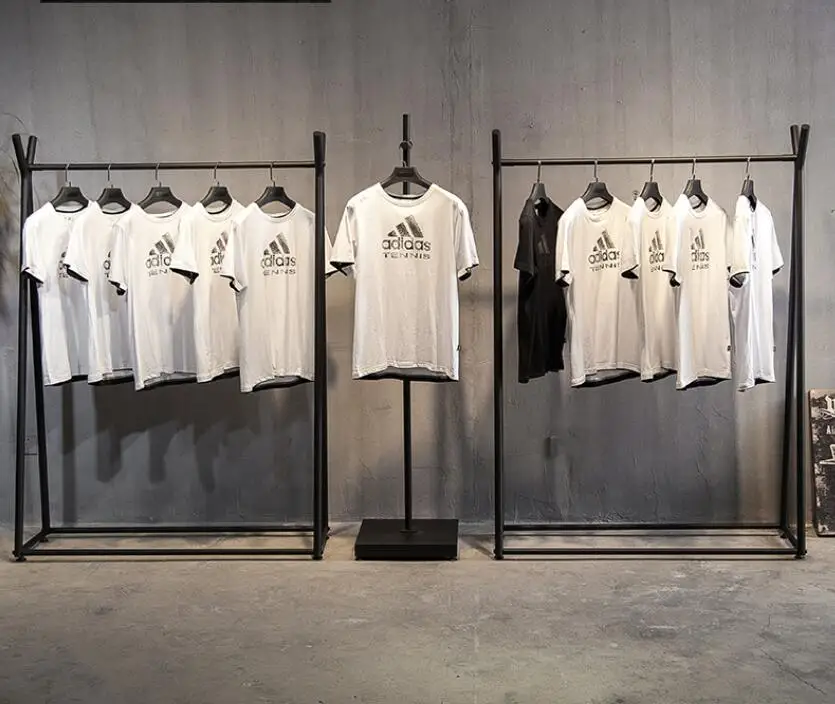 Iron-simple-clothing-rack-men-s-and-women-s-clothing-store-display-rack ...