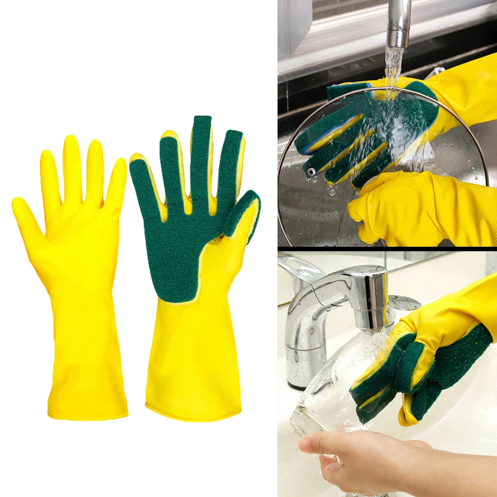 1 пара домашние перчатки для мытья посуды многоразовые Экологически чистые