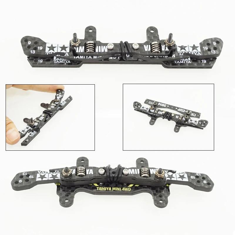 Tamiya-piezas de carbono de coche de carreras, resorte de suspensión independiente, delantero/trasero, para MS MA AR S2, chasis, 4wd
