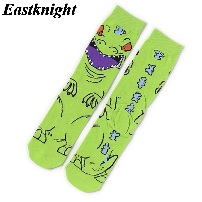 1 Pair Dinosaurs Personalise Men Cotton Socks Unisex Print Adult Casual Crew Socks Funny Novelty Socks