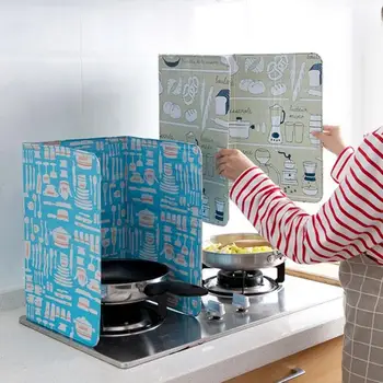 

Kitchen Oil Aluminium Foil Plate Gas Stove Oil Splatter Screens Kitchen Tools Cooking Insulate Splash Proof Baffle Plate