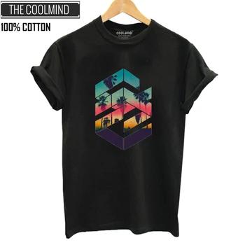 

COOLMIND QI0311B 100% cotton short sleeve cool loose women T shirt casual oversized summer female tshirt for women tee shirts