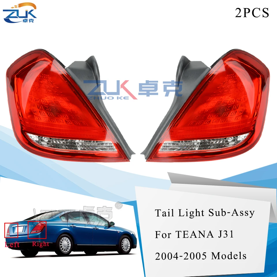 

ZUK 2PCS Rear Bumper LED Tail Light Brake Light For NISSAN TEANA MAXIMA CEFIRO 2004 2005 J31 Tail Lamp Brake Taillight Taillamp