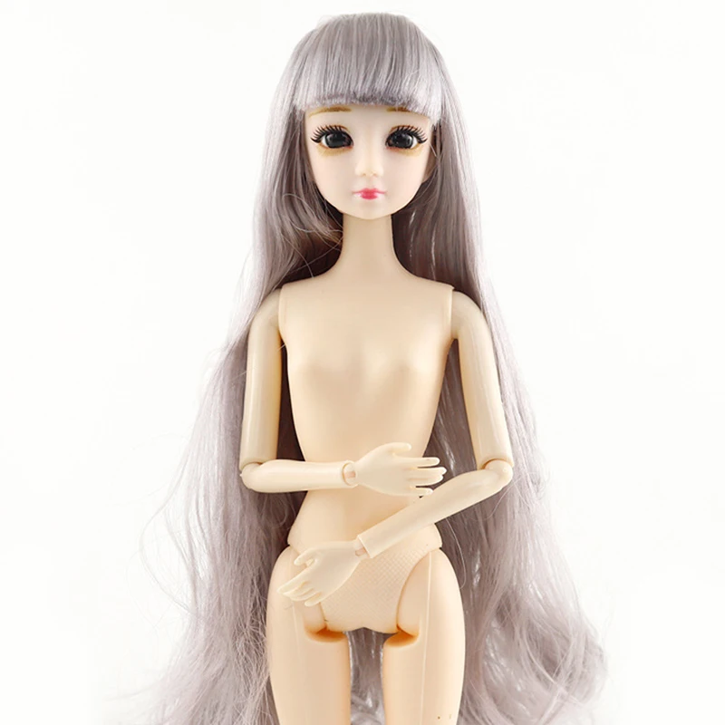 As picture 20 подвижные суставы, кукла обнаженного тела, 1/6, 30 см, BJD куклы с 3D глазами, сделай сам, длинная кукла с прямыми волосами для девочек, игрушки - Цвет: As picture