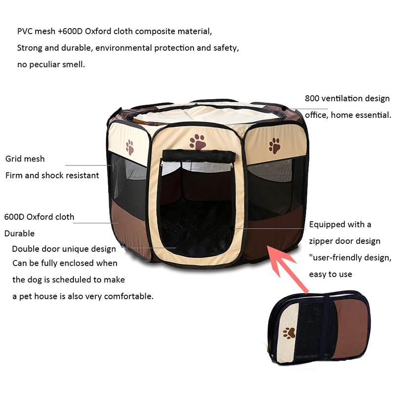 Portable-Pet-Dog-House-Playpen-Bed-Tent-For-Dogs-Crate-Foldable-Puppy-Dog-Enclosure-Cage-Waterproof