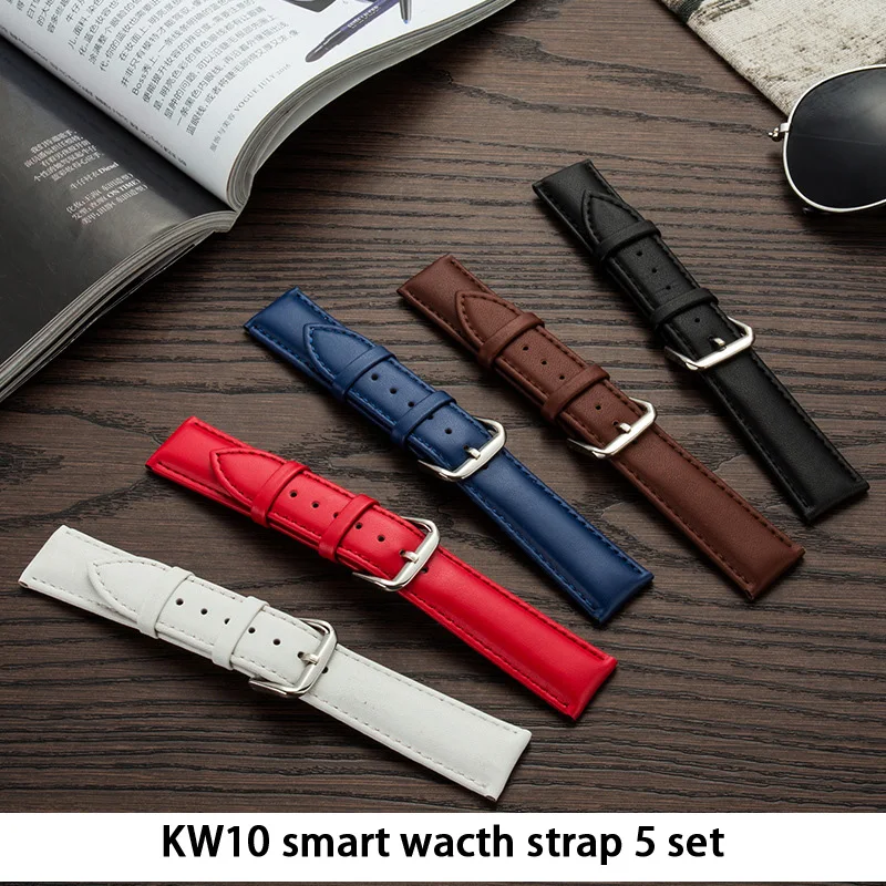 KW10 strap 5 set KW10 band IP68 Водонепроницаемые Смарт-часы для женщин Прекрасный браслет монитор сердечного ритма мониторинг сна Smartwatch подключение IOS Android - Цвет: KW10 strap 5 set
