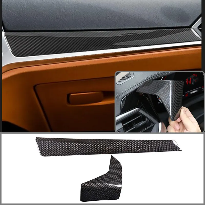 

For Bmw 3 Series 2020 Central Control Instrument Decorative Panel Real Carbon Fiber (Left Titanium ) Car Interior Modification