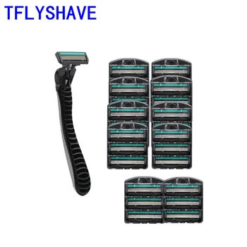 

TFLYSHAVE Men Quality Assurance Replaceable Blade 3 Layer Blade Effectively Clean 1 Holder 30 Blades Private Facial Hair Removal