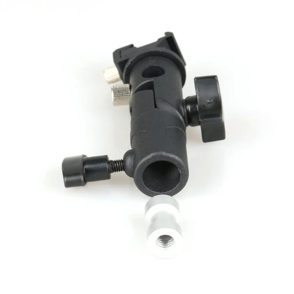 Металлический кронштейн для вспышки типа E, универсальный держатель для зонта типа «Горячий башмак» с винтовым поворотным адаптером 1/4-3/8 дюйма