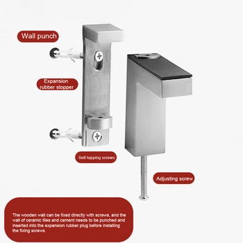 

Office Hardware Wooden Glass Board Shelf Bracket Heavy Duty Support Clamp Zinc Alloy Kitchen Bathroom 4 To 30mm Thickness F Type