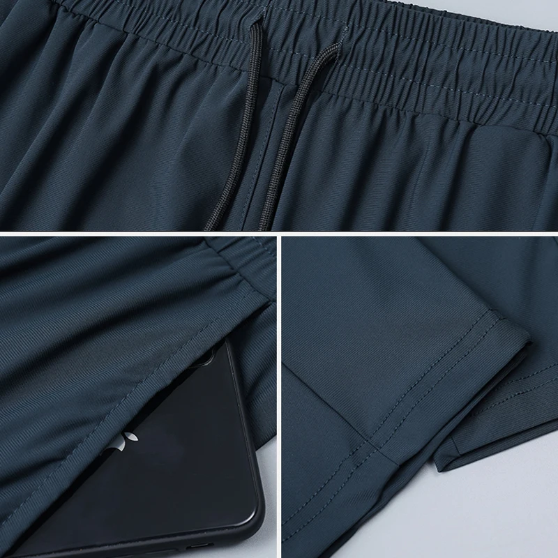 Summer Thin Men's Jogging Sweatpants Elastic Shrink Leg Casual Outdoor Training Fitness Sport Pants Running Trousers