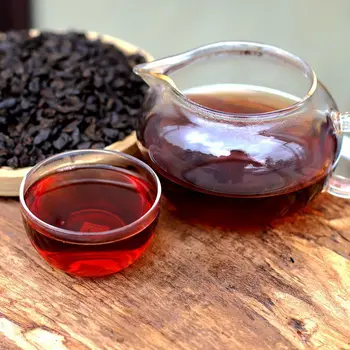 

2017 China Yunnan Tea Fossil Broken Silver Glutinous Fragrance Ripe Pu'er Tea for Cellulite and Promote Digestion