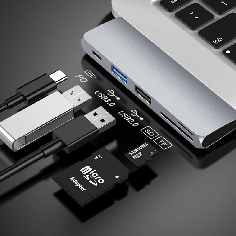 Type c концентратор type-c многофункциональная док-станция концентратор компьютерный конвертер встроенный кард-ридер для iPad ProMate book samsung g9 10
