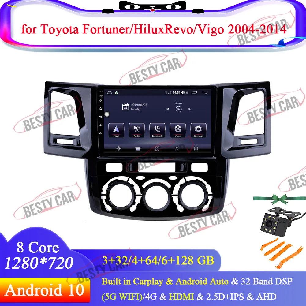 9 'ɺndroid 10 0 Автомобильный мультимедийный плеер радио GPS NAVI Стерео для Toyota