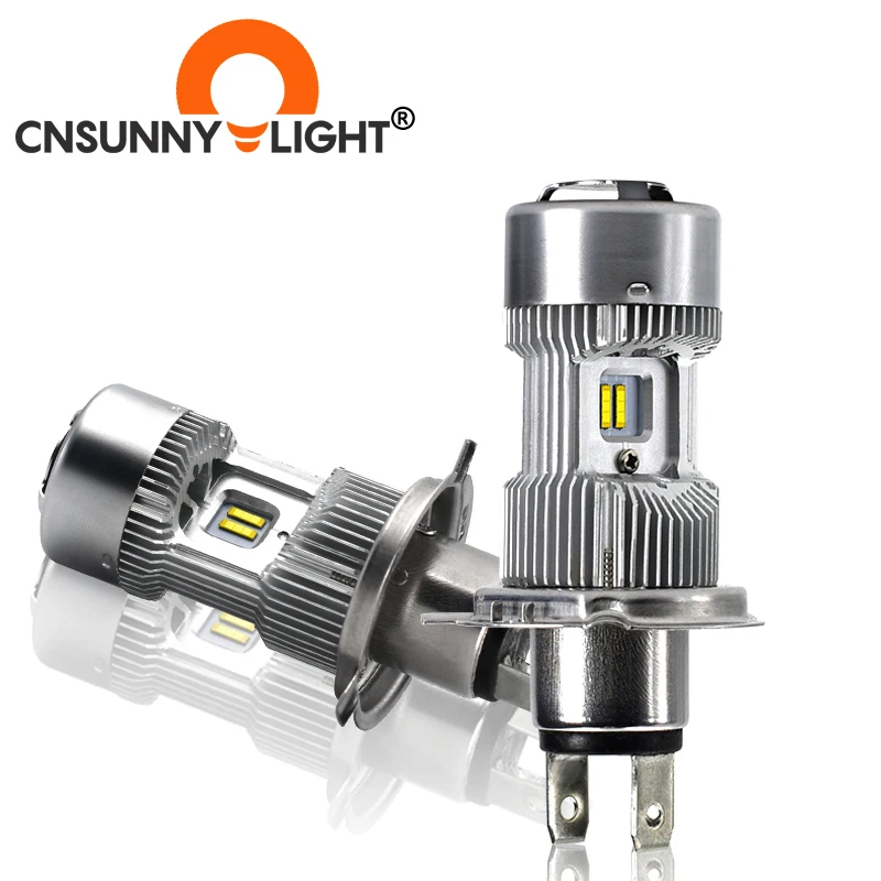 CNSUNNYLIGHT супер яркий светодиодный фонарь для мотоцикла H4 HS1 P43T лампа фар двойной