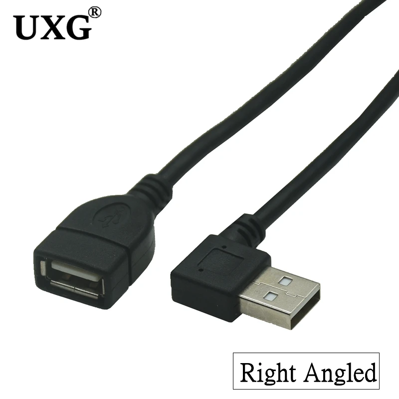 USB 2.0 A Male to Female 90° Angled Extension Cable - 10cm/20cm, Right/Left/Down/Up Description Image.This Product Can Be Found With The Tag Names Angled 90 degree usb male female adapt, Usb 30 20pin male female extension adapter angled 90 degree
