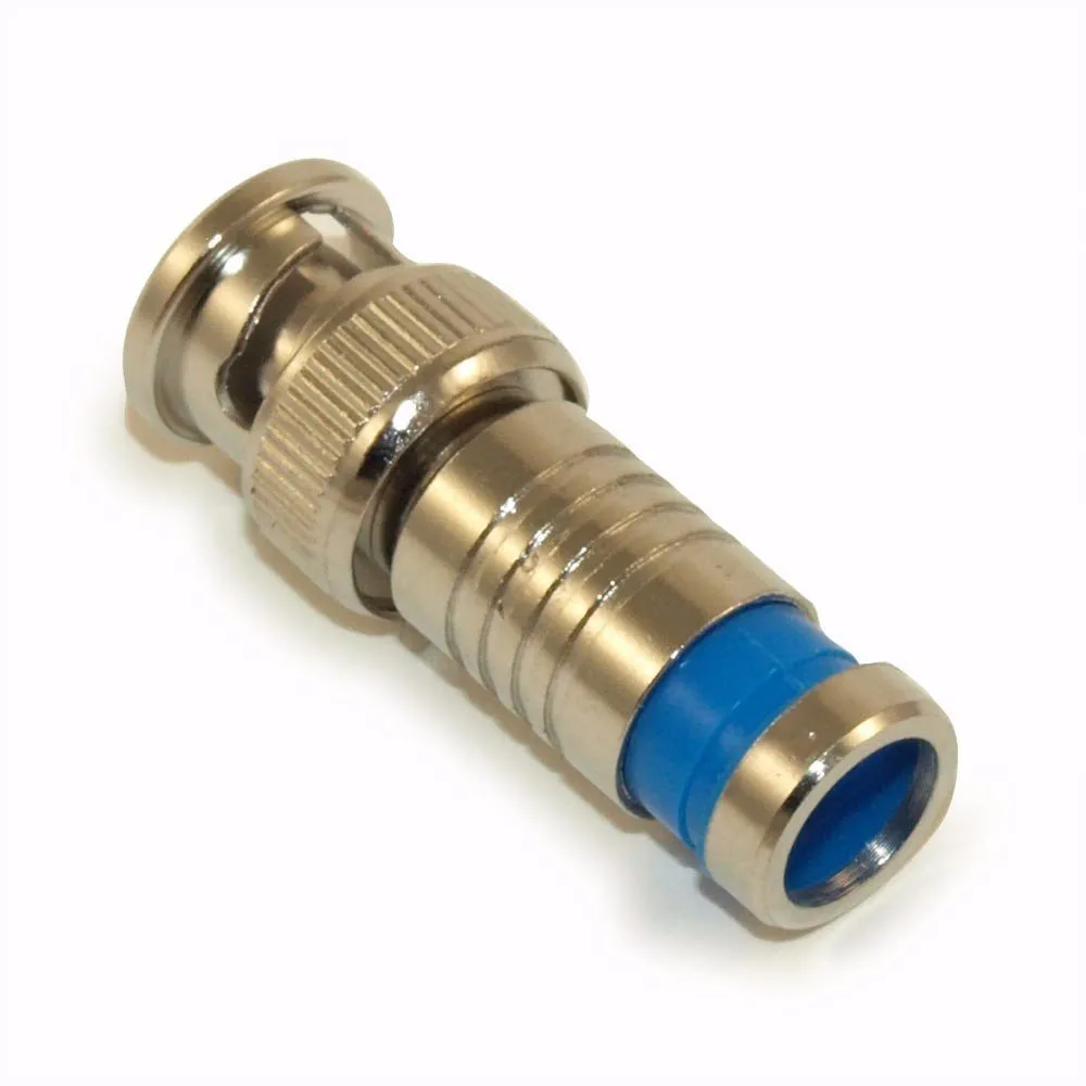 

100pcs BNC COMPRESSION connector RG58/RG59/RG6 CCTV COAX CABLE COAXIAL